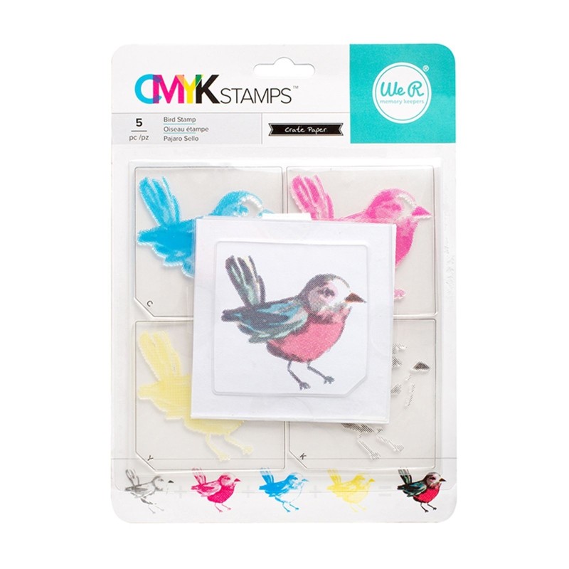 Timbro Uccellino We R Memory Keepers • CMYK Stamp kit Bird 660543