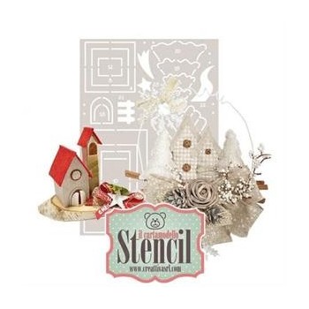 Fustella Fiocchi di Neve Sizzix Thinlits Die Set 8Pezzi - Scribbly  Snowflakes by Tim Holtz 665582